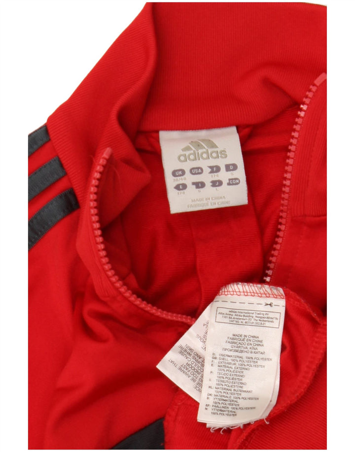 ADIDAS Træningsdragt til mænd, topjakke UK 38/40 Medium Rød Colourblock Polyester