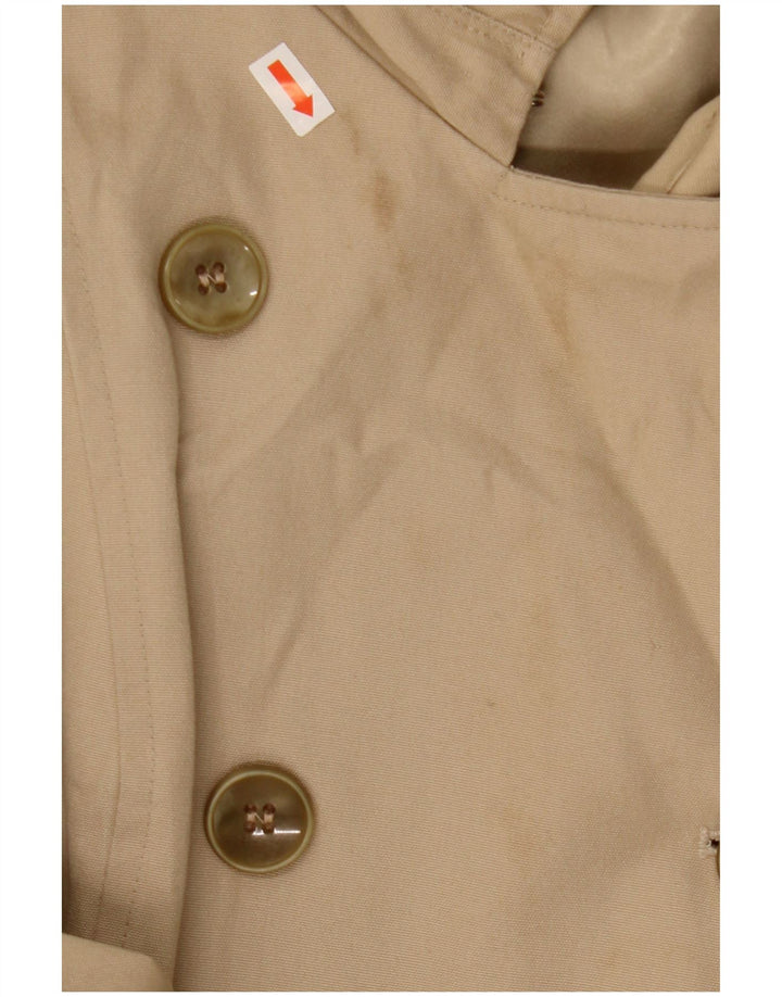 SALCO Womens Trench Coat UK 8 Small Beige Polyester