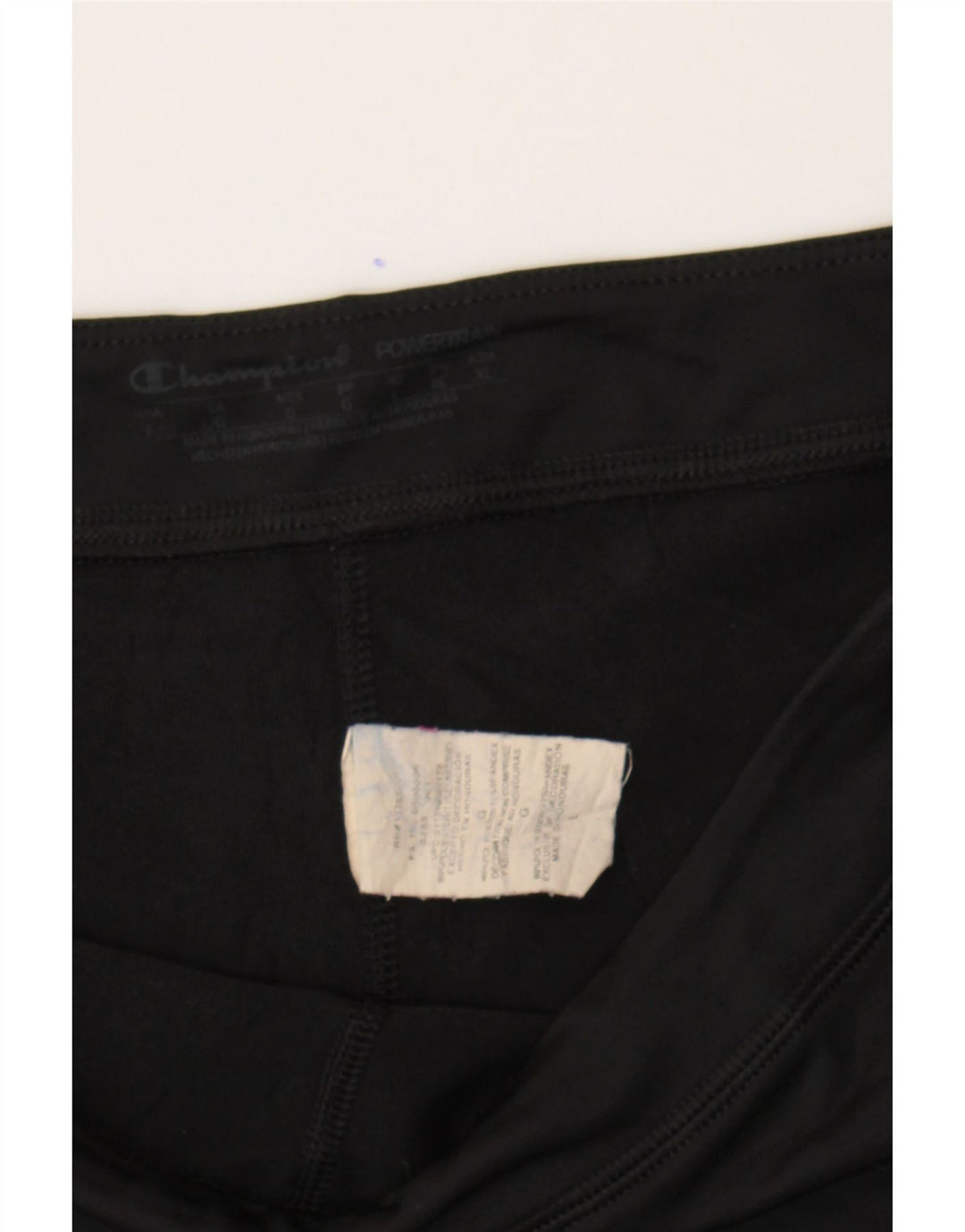 CHAMPION Womens Sport Shorts UK 16 Large Black Polyester Vintage Champion and Second-Hand Champion from Messina Hembry 