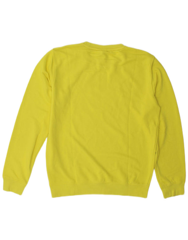 Champion Mens Graphic Sweatshirt Jumper Medium Yellow Cotton
