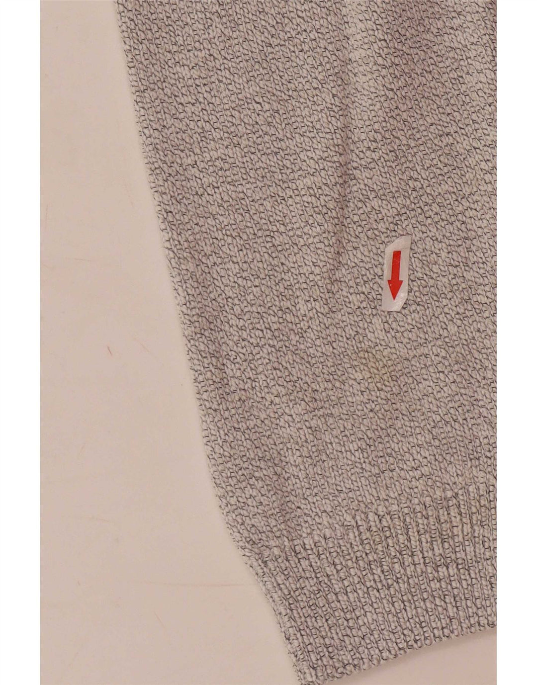 Marks & Spencer Mens Zip Neck Jumper Sweater Large Off White Flecked Cotton