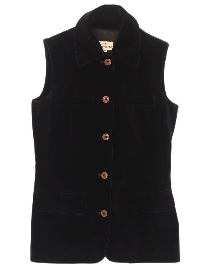 GB.PEDRINI Gilet long pour femme IT 40 Small Noir