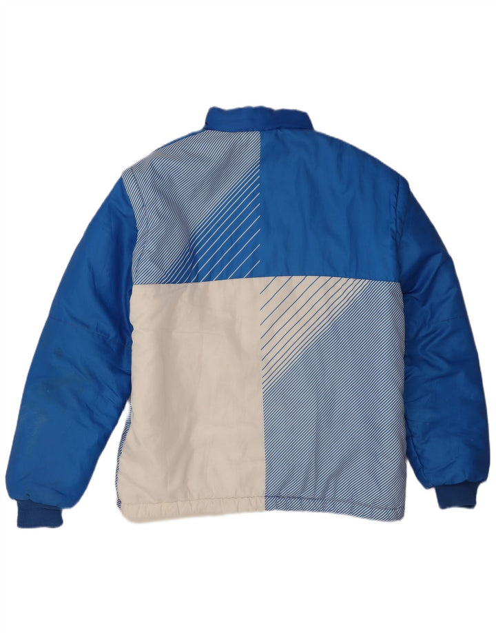 veste rembourrée vintage pour homme UK 42 XL Blue Colourblock