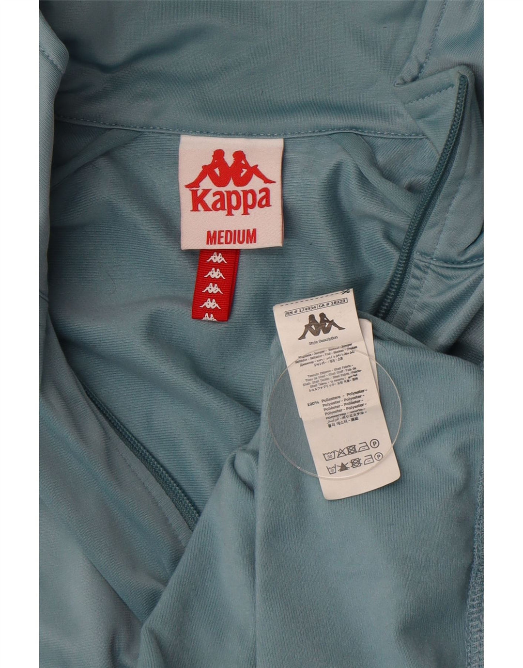 Kappa Herre grafisk træningsdragt Topjakke Medium Blue Colourblock Polyester