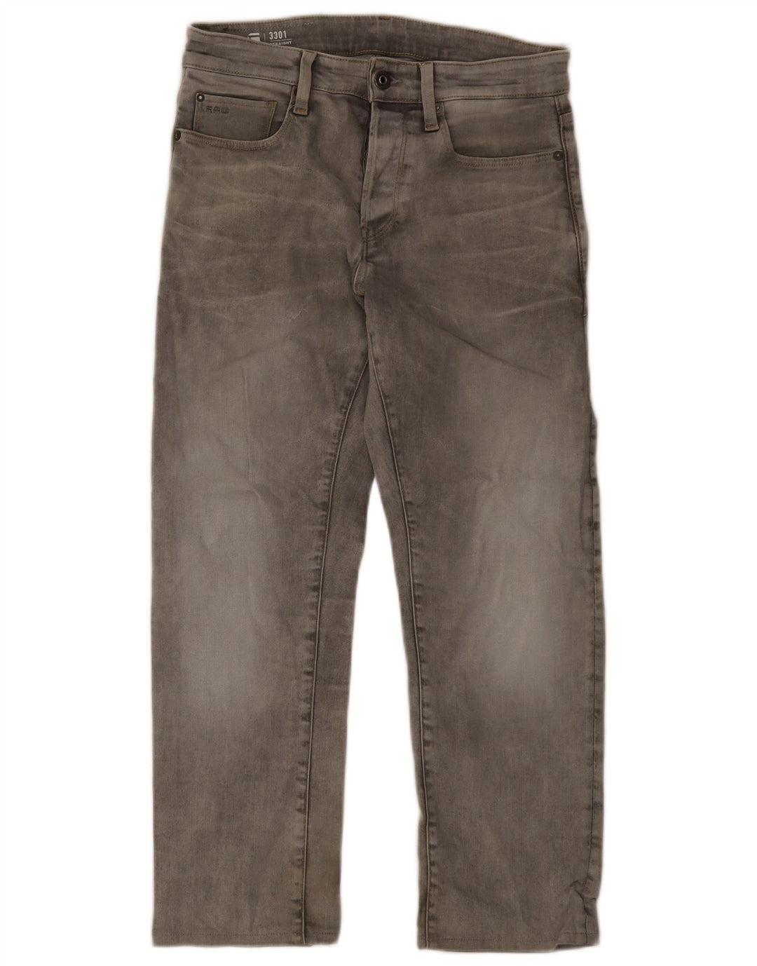 G-Star Mens Straight Jeans W28 L26 Grey Cotton