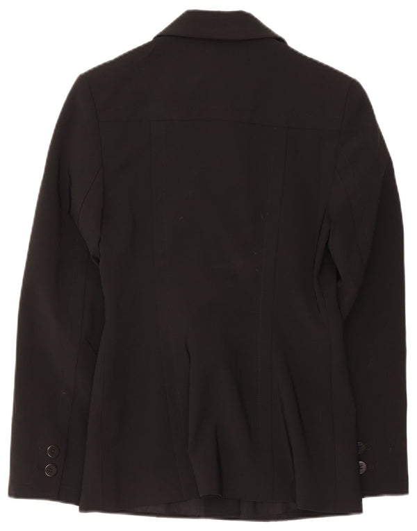 Jaqueta blazer feminina Karen Millen com 1 botão Reino Unido 8 poliéster preto pequeno