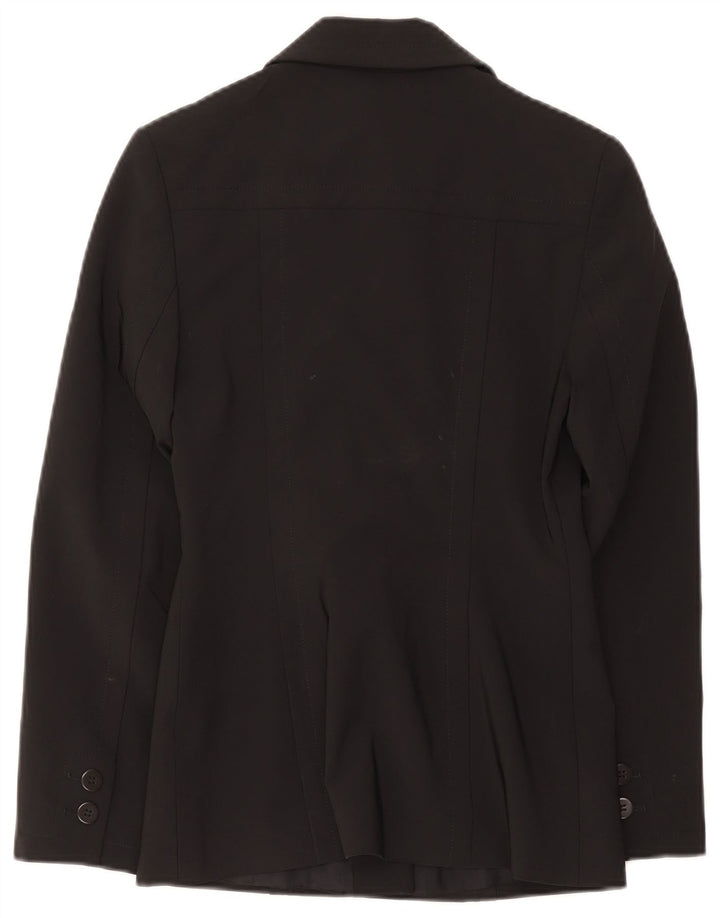 Jaqueta blazer feminina Karen Millen com 1 botão Reino Unido 8 poliéster preto pequeno