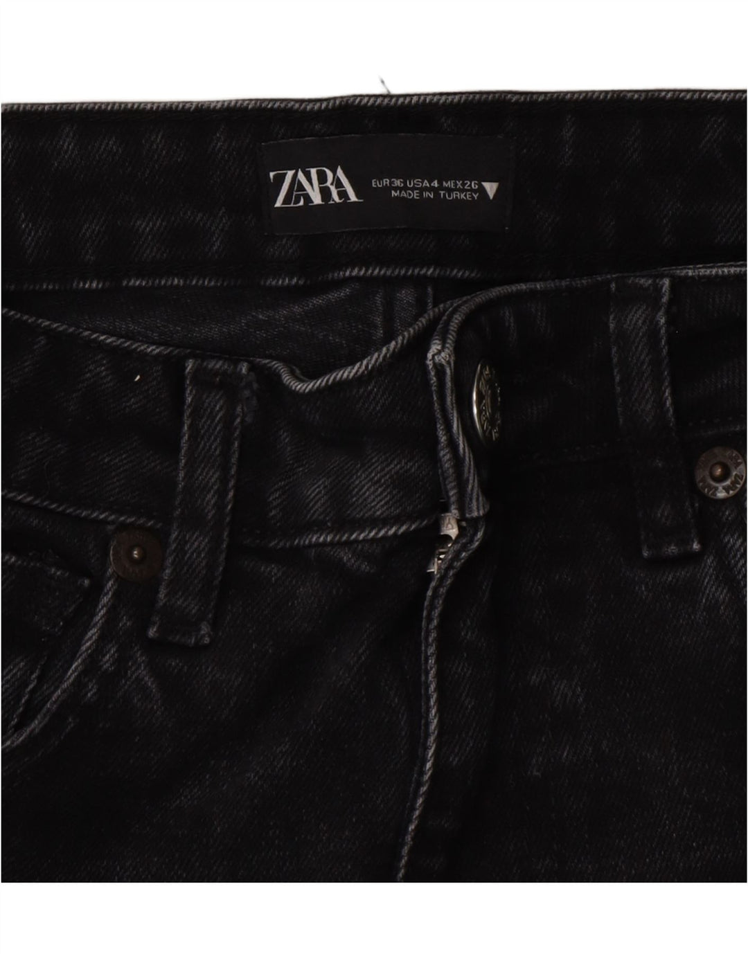 ZARA Womens Slim Jeans EU 36 XS W26 L27 Grey Vintage Zara and Second-Hand Zara from Messina Hembry 