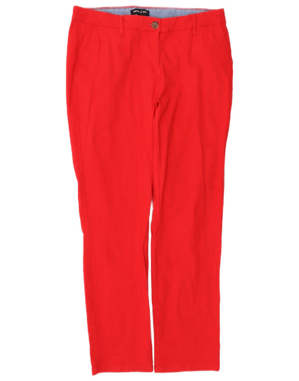 Nautica Womens Slim Chino Trousers US 8 Medium W30 L28 Red Cotton