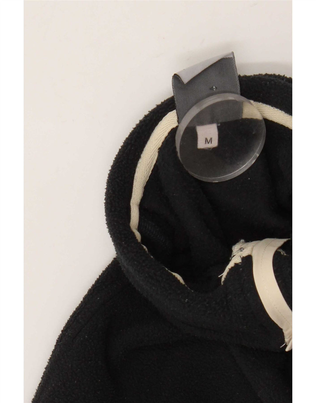 K-Way Mens Zip Neck Fleece Jumper Medium Black Striped