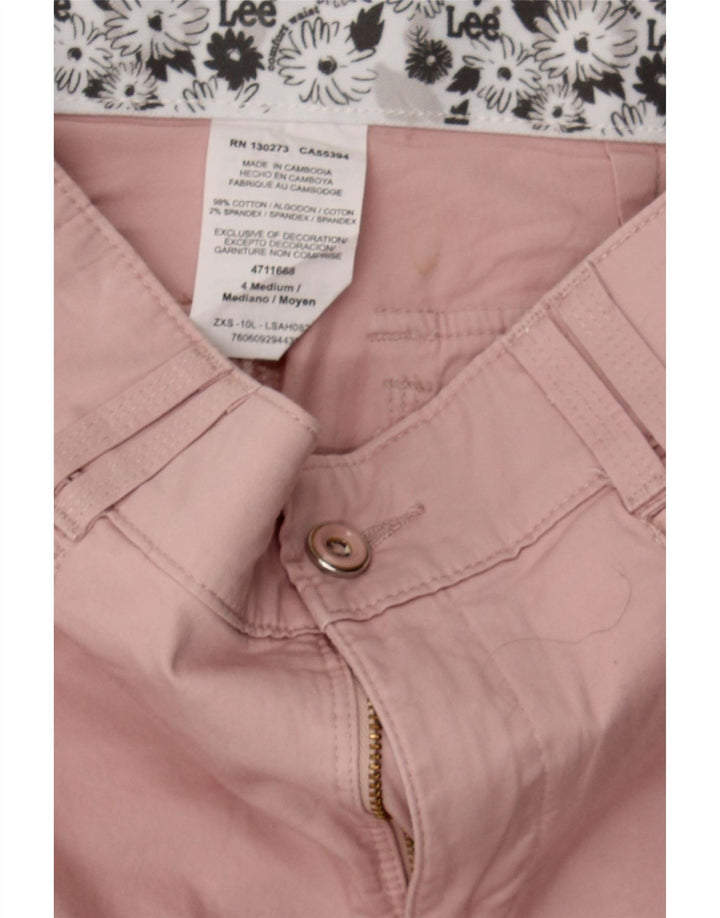 LEE Womens Casual Shorts US 4 Small W27  Pink Cotton Vintage Lee and Second-Hand Lee from Messina Hembry 