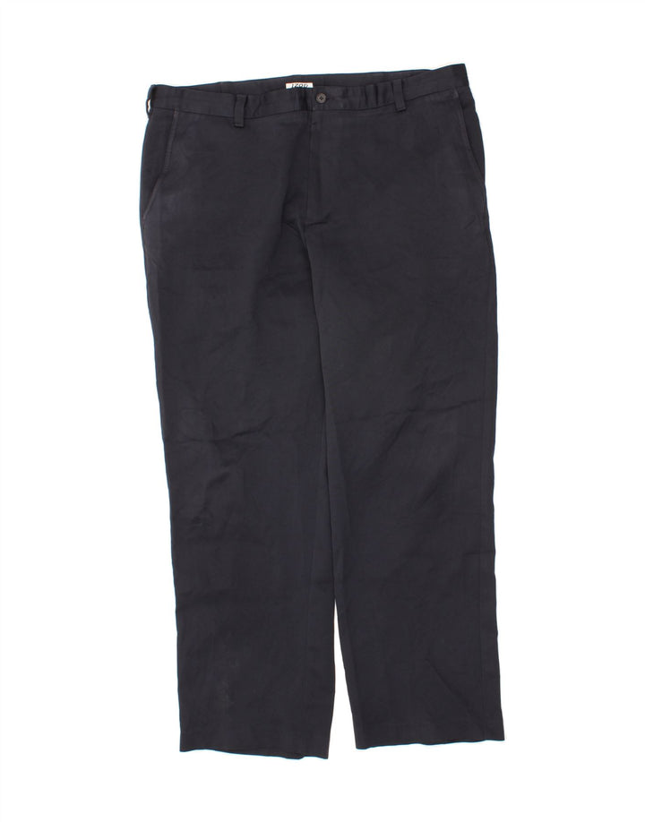 IZOD Mens Straight Chino Trousers W40 L32 Navy Blue Polyester Vintage Izod and Second-Hand Izod from Messina Hembry 