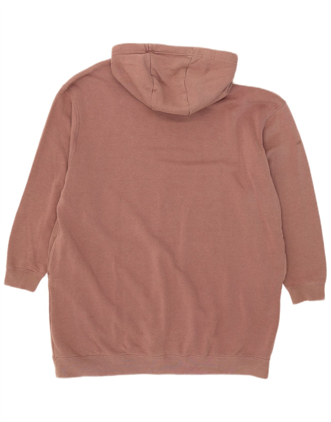 Nike Womens Oversized Longline Graphic Hoodie Jumper UK 14 Medium Brown