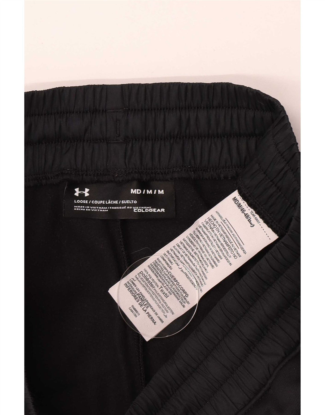 Under Armour Mens Cold Gear Graphic Tracksuit Trousers Medium Black