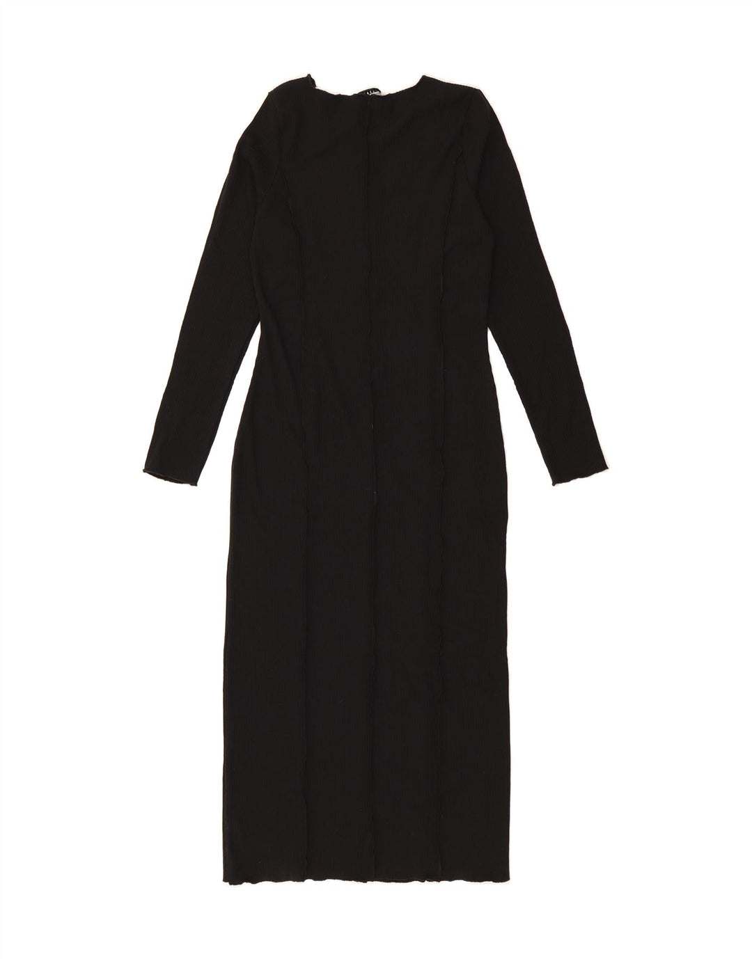 TOPSHOP Womens Long Sleeve Maxi Dress UK 12/14 Medium Black Polyester Vintage Topshop and Second-Hand Topshop from Messina Hembry 