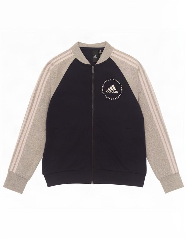 Adidas Damen Graphic Trainingsanzug Top Jacke UK 8/10 Small Marineblau