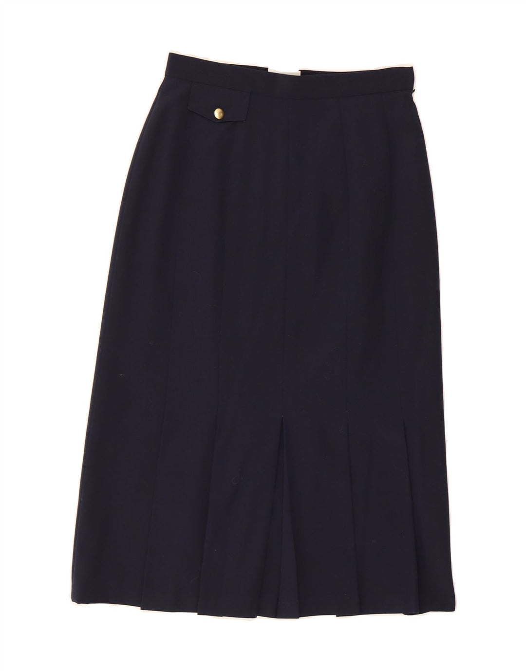 JACQUES VERT Womens Straight Skirt W28 Medium  Navy Blue Polyester Vintage Jacques Vert and Second-Hand Jacques Vert from Messina Hembry 