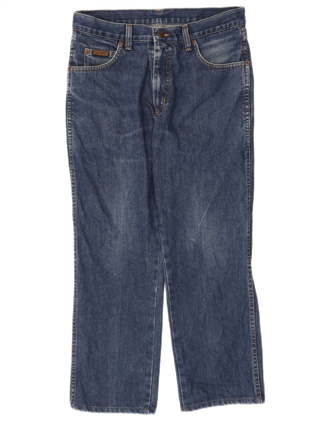 WRANGLER Mens Texas Straight Jeans W32 L26 Blue Cotton