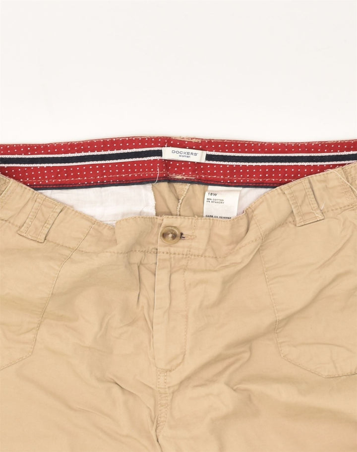 DOCKERS Womens Bermuda Shorts W36 XL Beige Cotton | Vintage Dockers | Thrift | Second-Hand Dockers | Used Clothing | Messina Hembry 