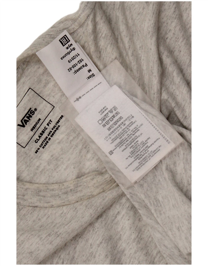 Vans Mens Classic Fit T-Shirt Top Medium Grey Flecked Cotton