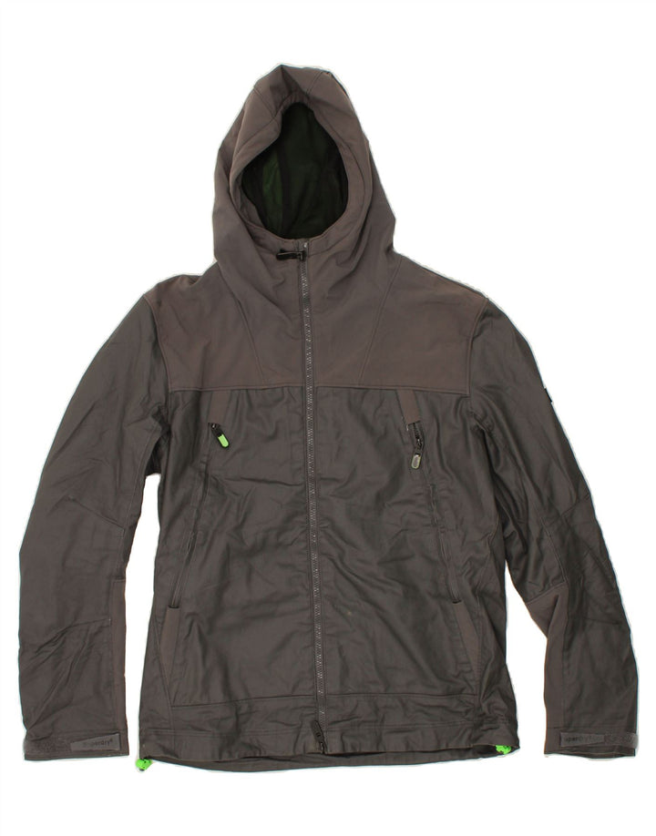 SUPERDRY Womens Windtrekker Windbreaker Jacket UK 18 XL Grey Colourblock Vintage Superdry and Second-Hand Superdry from Messina Hembry 