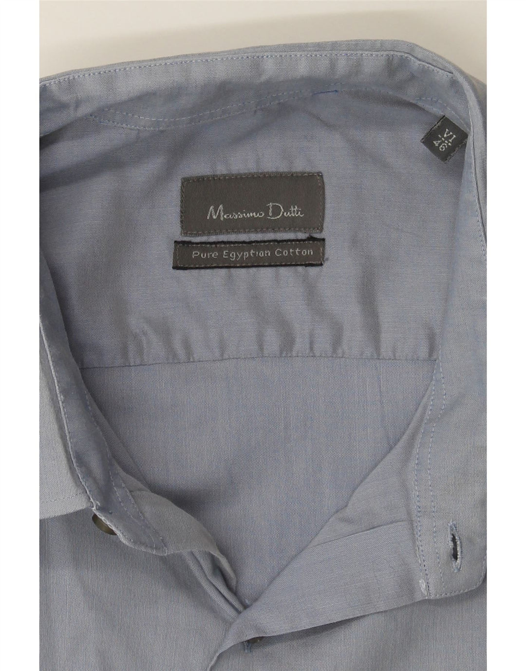 MASSIMO DUTTI Mens Shirt UK 46 XL Blue Cotton Vintage Massimo Dutti and Second-Hand Massimo Dutti from Messina Hembry 