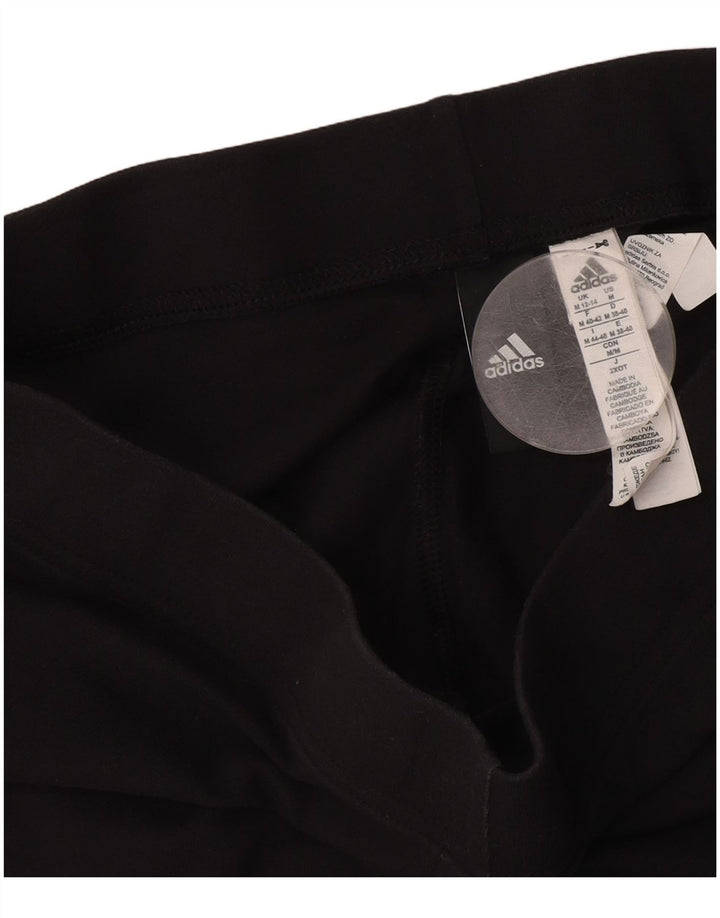 Adidas Womens Graphic Leggings UK 12/14 Medium  Black Cotton
