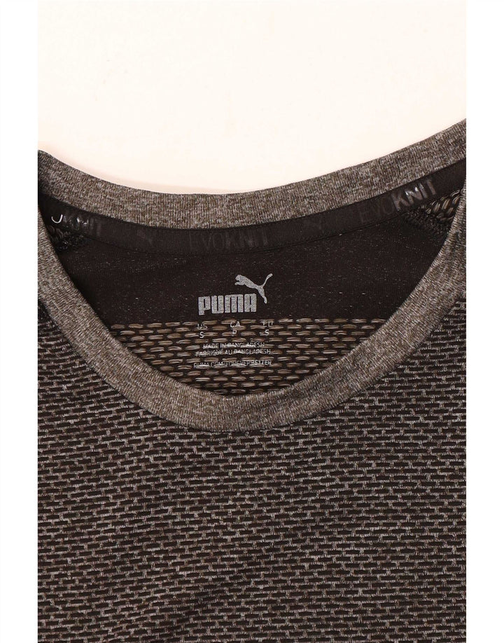 Męska koszulka Puma Top, mała, szara, z blokami kolorów