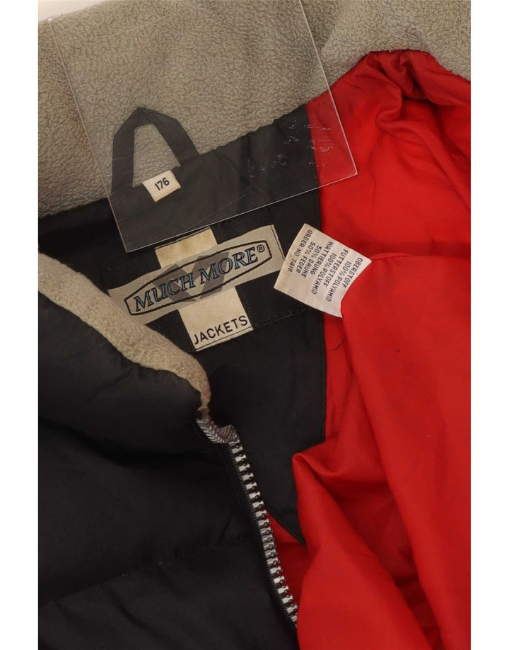 Much More Boys Graphic Padded Jacket 15-16 Years Black Colourblock