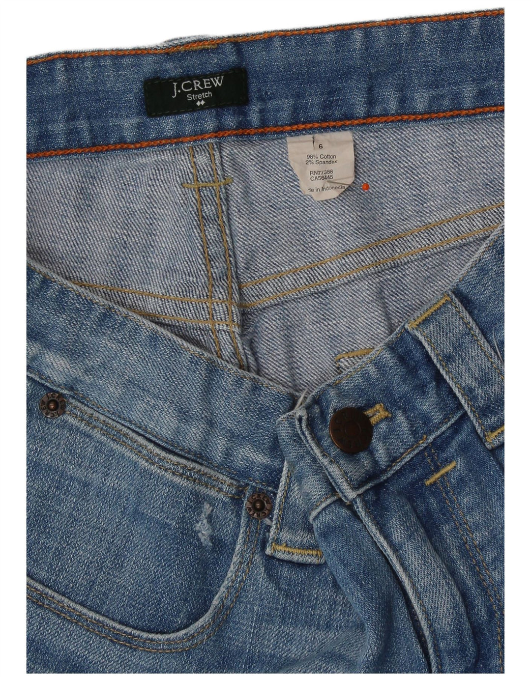 J. CREW Dames denimshorts US 6 Medium W30 Blue Cotton