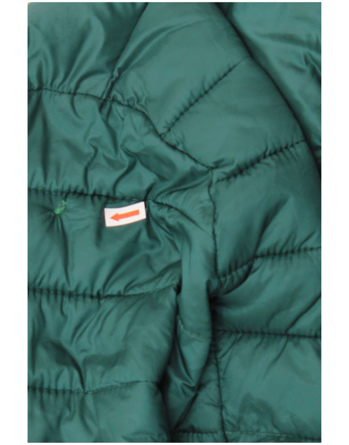 KAPPA Mens Hooded Padded Jacket UK 36 Small Green Nylon