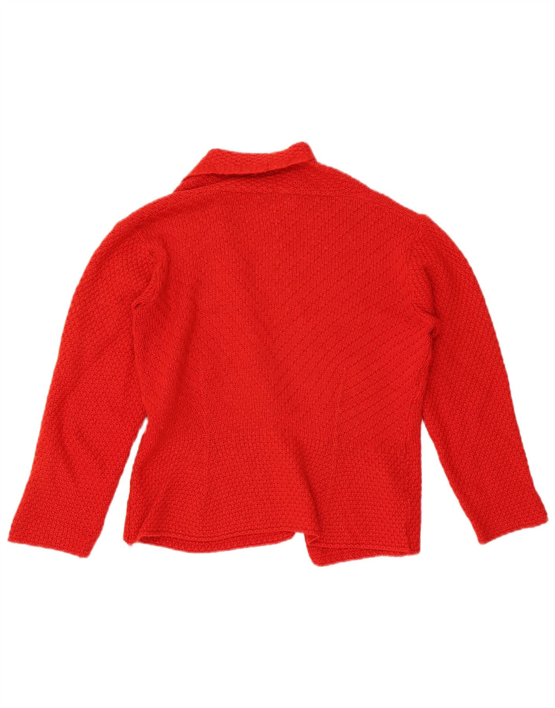 Marks & Spencer Pull cardigan ouvert court pour femme UK 10 Petite laine rouge