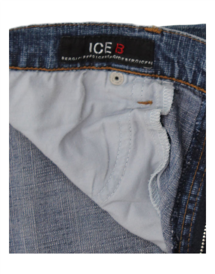 ICEBERG Женские джинсовые шорты W30 Среднего синего цвета, хлопок