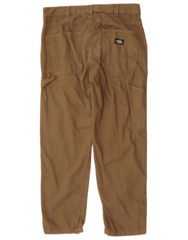 Calças cargo retas masculinas Dickies W32 L30 algodão cáqui