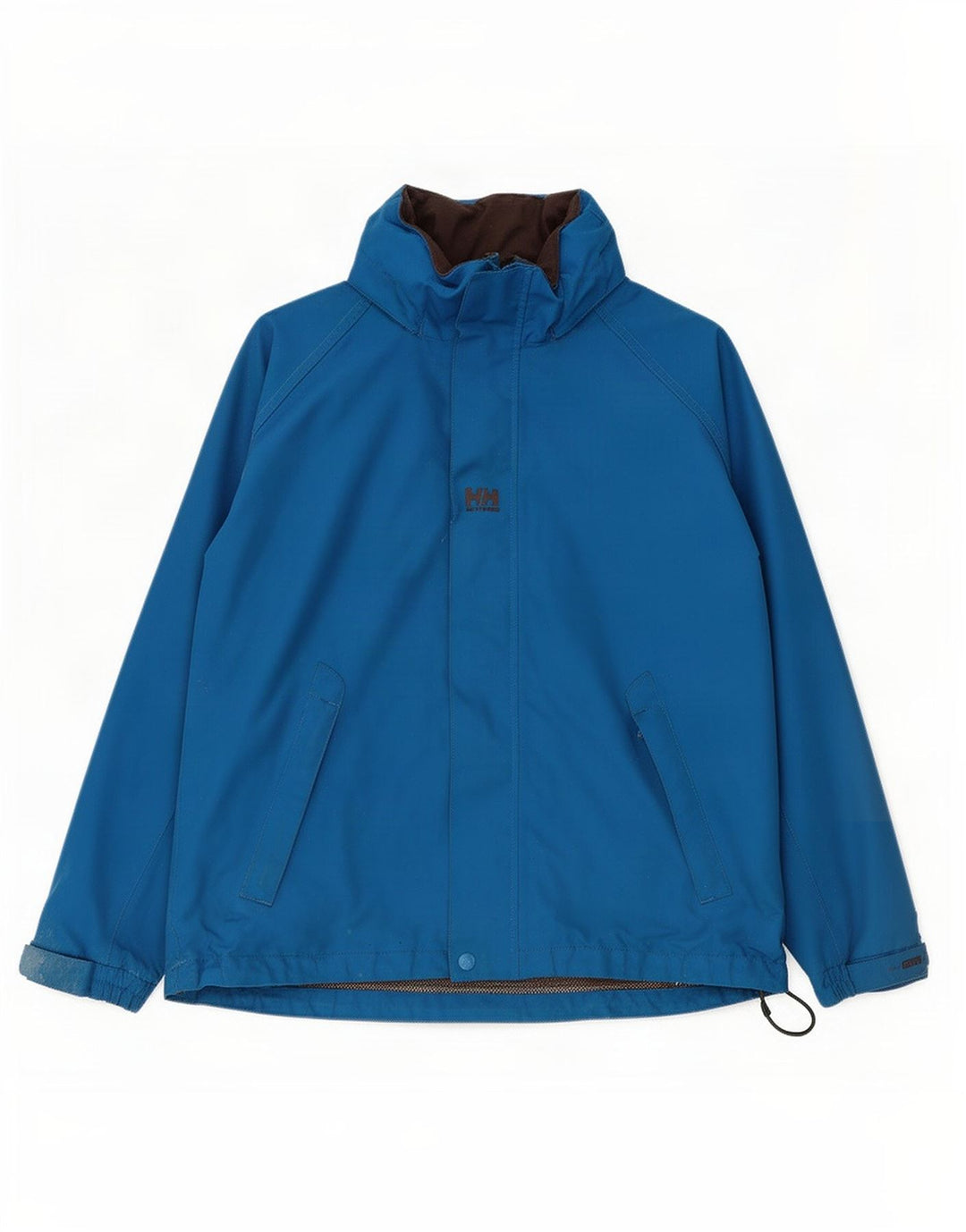Helly Hansen Jungen-Regenjacke mit grafischer Kapuze, 13–14 Jahre, blaues Polyester