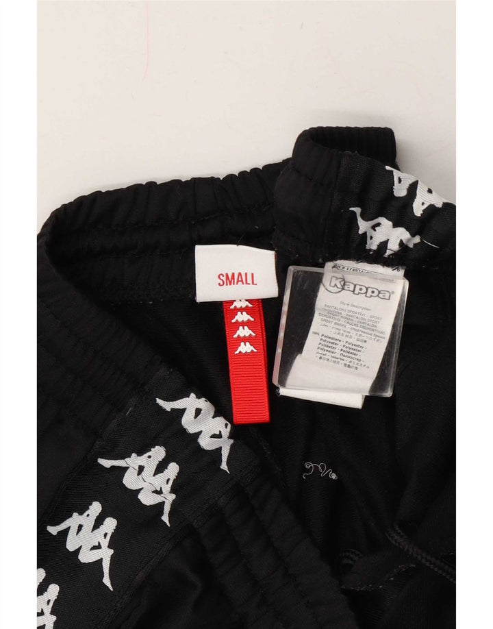 Kappa Mens Graphic Tracksuit Trousers Small Black Polyester