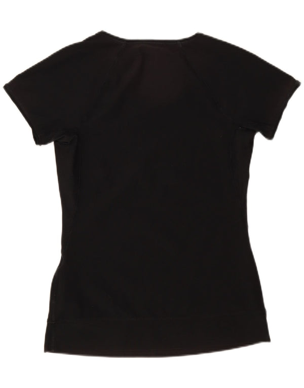 Nike Mujer Dri Fit Camiseta Top UK 12/14 Mediano Negro Poliéster