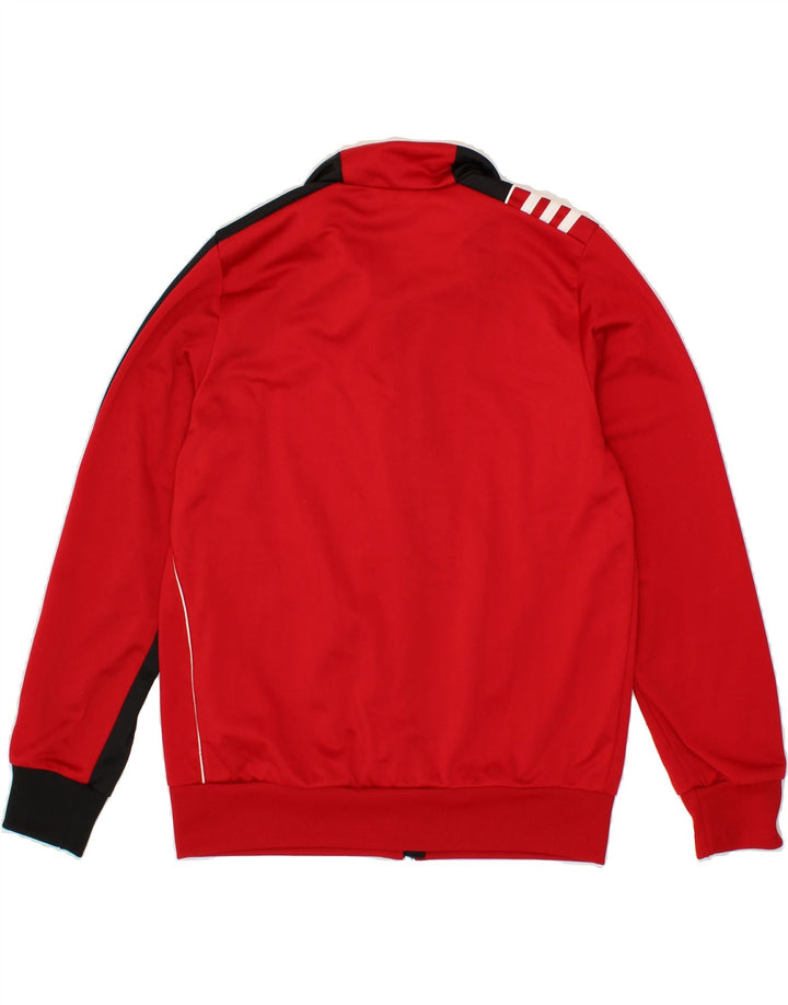 ADIDAS Boys Tracksuit Top Jacket 13-14 Years Red Colourblock Polyester Vintage Adidas and Second-Hand Adidas from Messina Hembry 