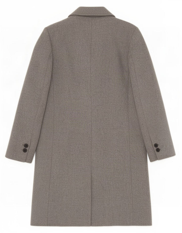 Zara Mujer Abrigo UK 42 Lana Gris Medio