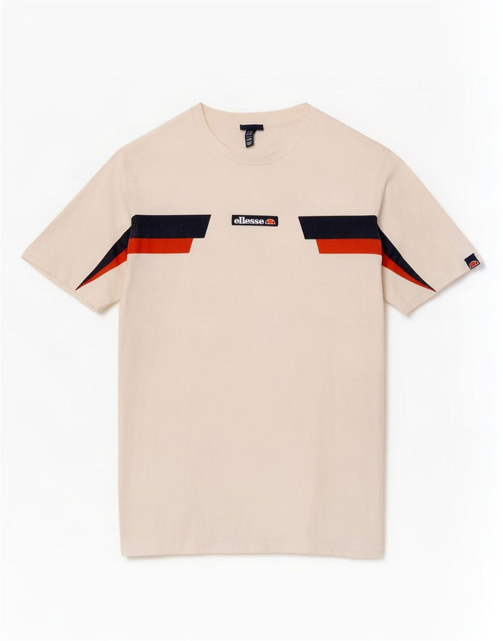 Ellesse T-Shirt Graphique Homme Top XL Blanc Colourblock