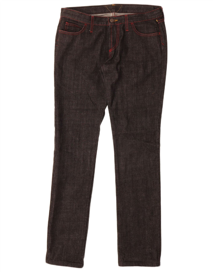 Meltin' Pot Womens Mesh Slim Jeans W33 L33 Black Cotton
