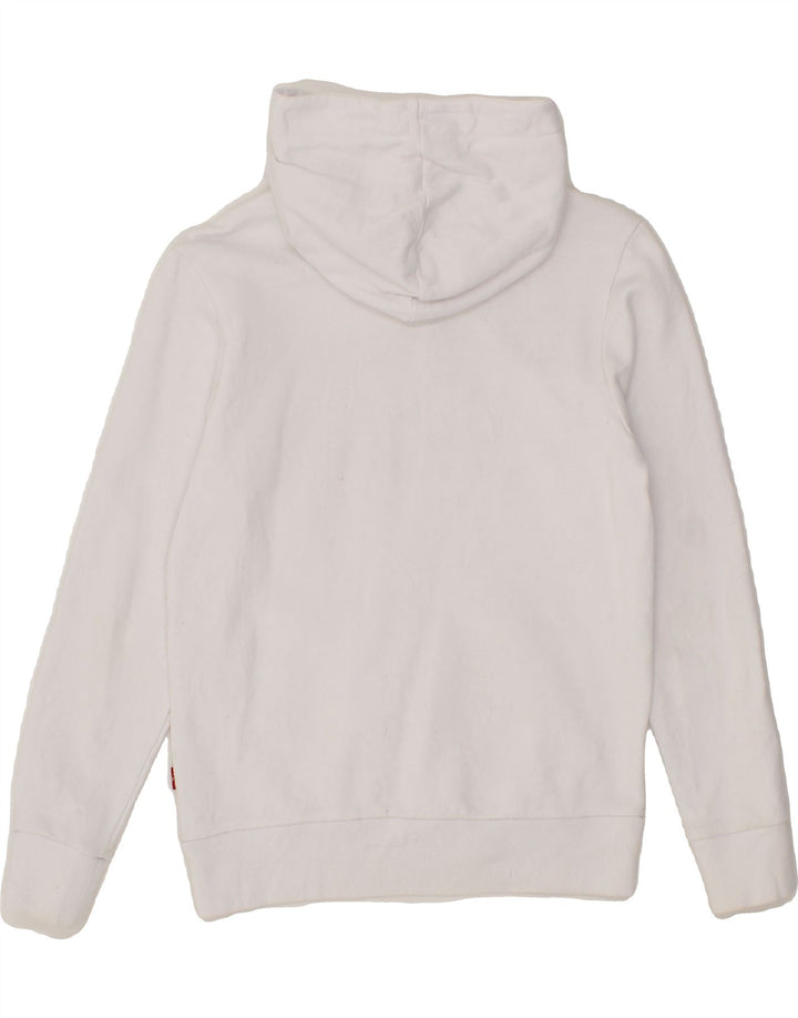 LEVI'S Boys Graphic Hoodie Jumper 11-12 Years White Cotton Vintage Levi's and Second-Hand Levi's from Messina Hembry 
