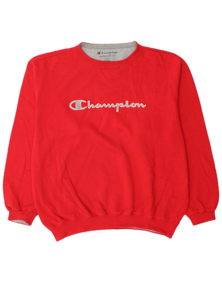 Pulover grafic pentru bărbați CHAMPION, XL, roșu