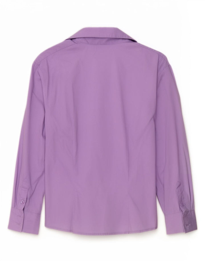 Les Copains Womens Pullover Shirt IT 42 Medium Purple Cotton