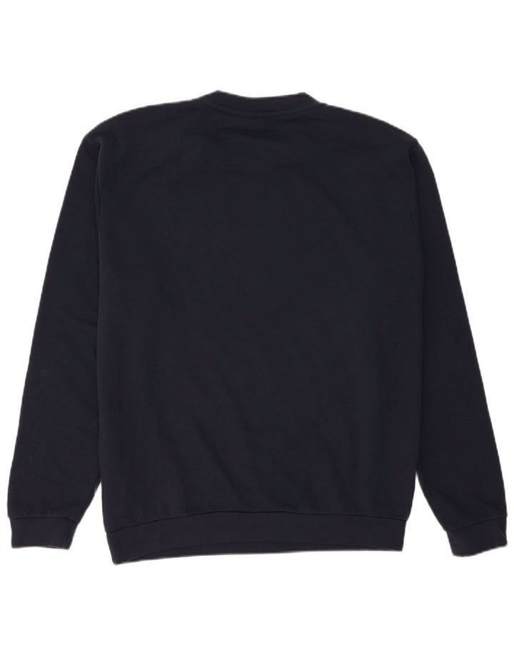 Sergio Tacchini Mens Sweatshirt Jumper Large Navy Blue Cotton