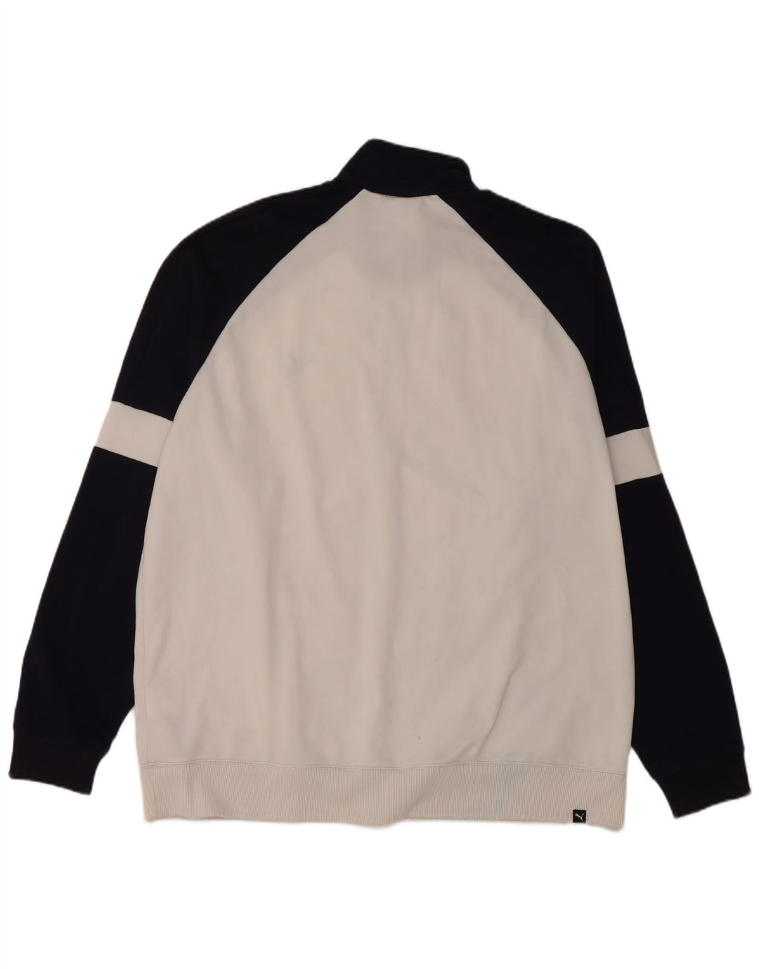 PUMA Mens Tracksuit Top Jacket 2XL Navy Blue Colourblock Polyester
