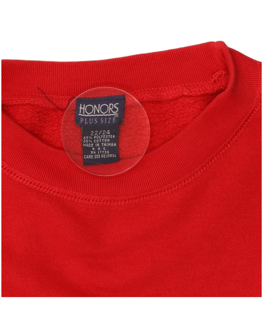 Honors Womens Graphic Oversized Sweatshirt Jumper UK 22/24 2XL Red