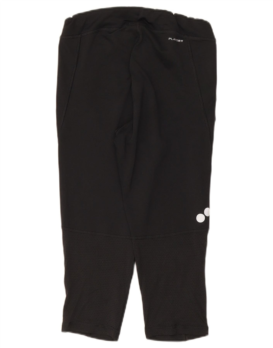 Reebok Dame Capri Leggings UK 8/10 Small Black Polyester
