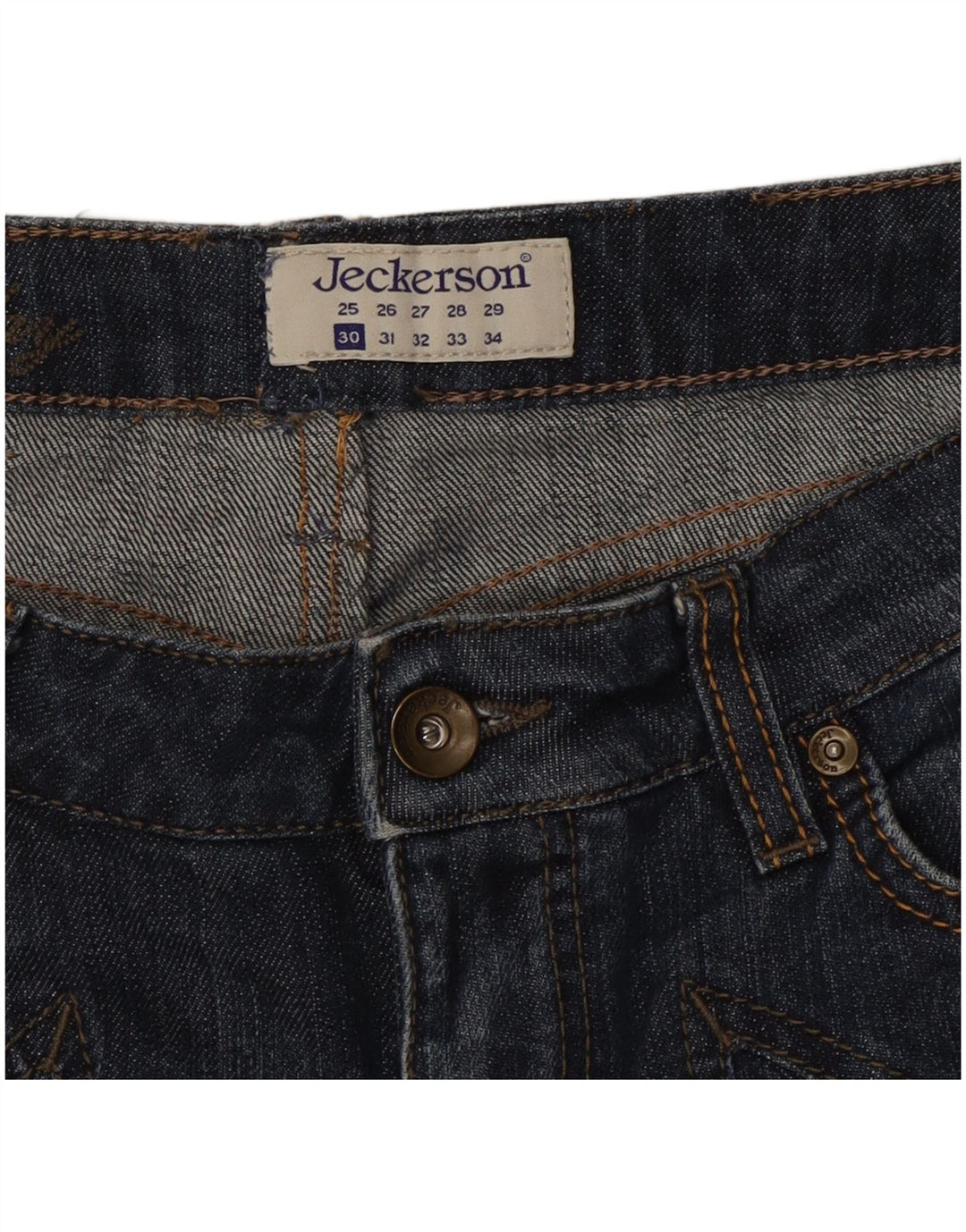 Jeckerson Womens Slim Jeans W30 L32 Navy Blue Cotton
