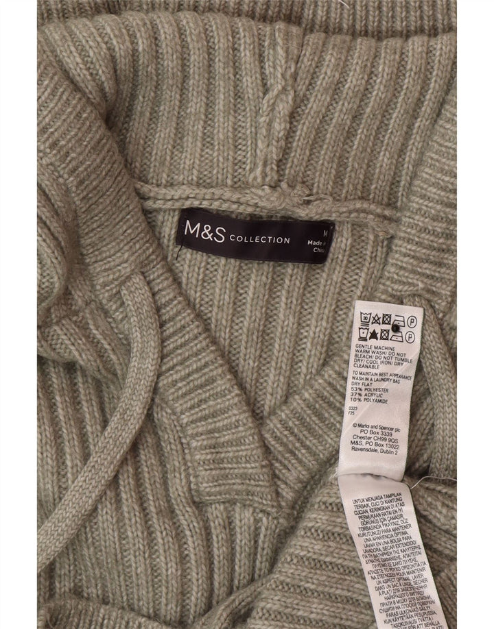 Maglione con cappuccio da donna Marks & Spencer UK 14 Poliestere verde medio
